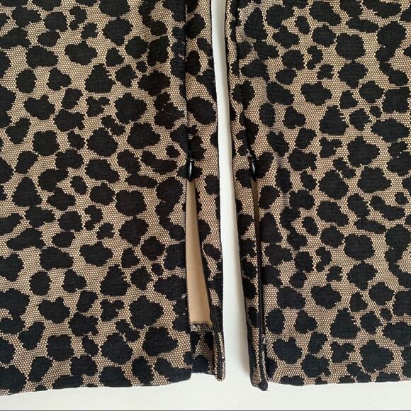 Chico’s Black Label Pants Black Cheetah Print Overlay Cream Dress Party Size 8 - Picture 11 of 14